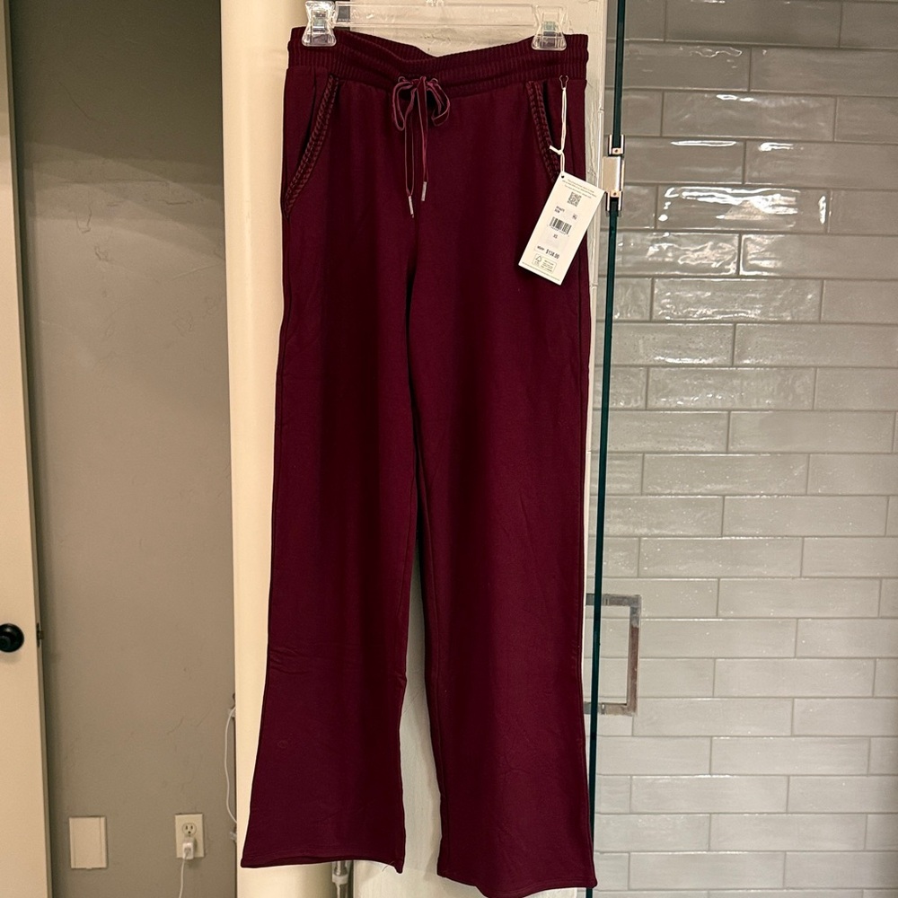 Splendid Deep Red/Burgundy Lounge Pants with pockets.